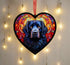 Newfoundland Stained Glass Effect Heart Suncatcher